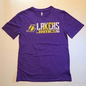 Lebron JamesLos Angeles Lakers T-Shirt Mens Medium #6 NBA Purple Short Sleeve🏀